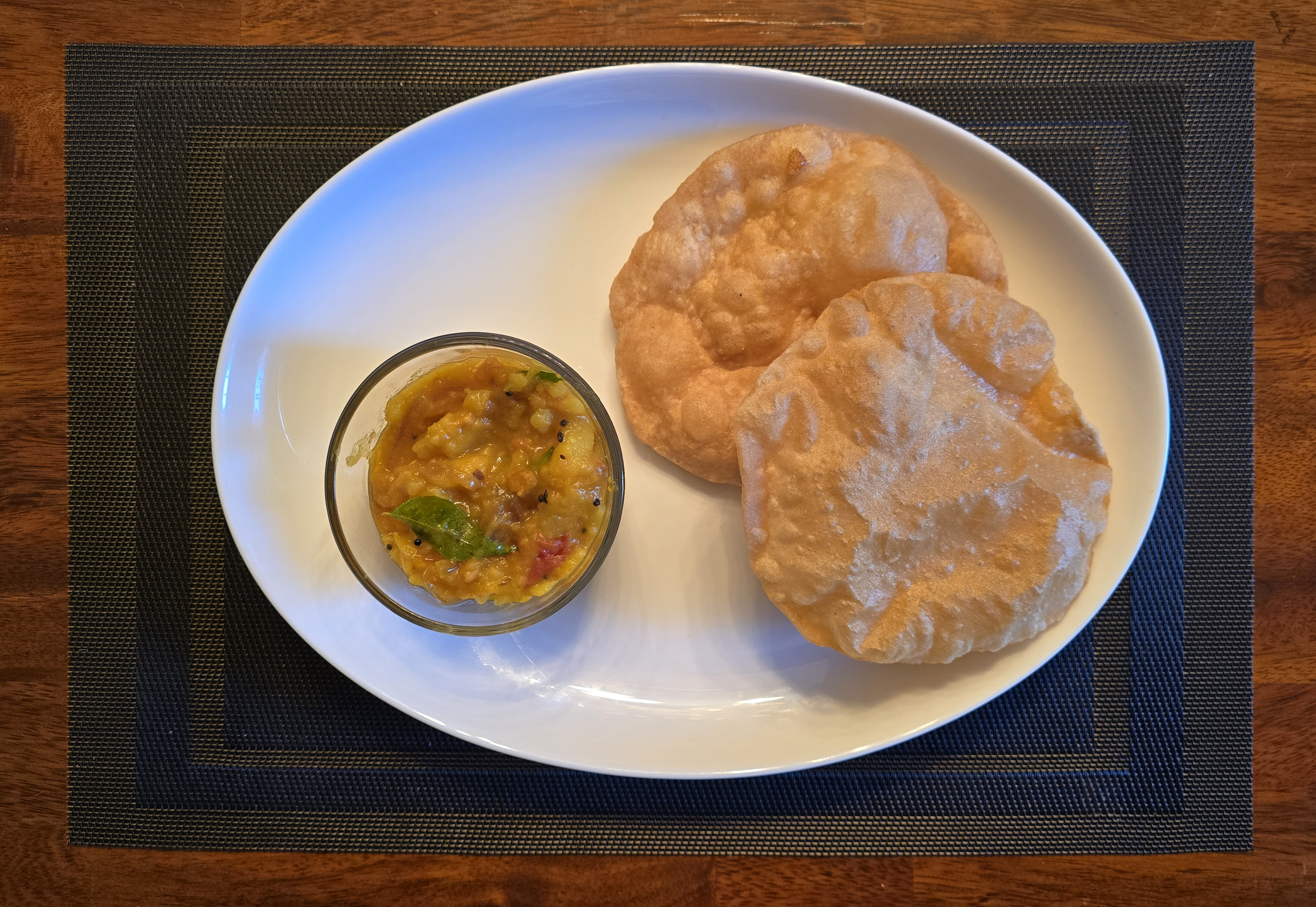 Poori with potato masala